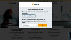 What Sunlife.com website looked like in 2022 (1 year ago)