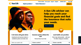 What Sunlife.ca website looked like in 2022 (1 year ago)