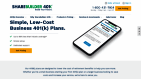 What Sharebuilder401k.com website looked like in 2022 (1 year ago)