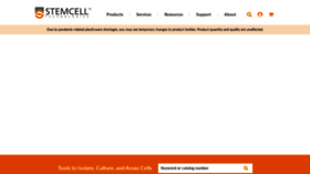 What Stemcell.com website looked like in 2022 (1 year ago)