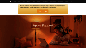 What Support.apple.com website looked like in 2022 (1 year ago)