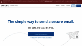 What Sendinc.com website looked like in 2022 (3 years ago)