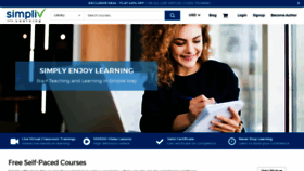 What Simplivlearning.com website looked like in 2022 (1 year ago)