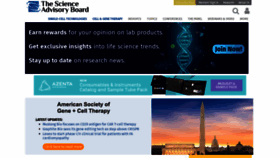 What Scienceboard.net website looked like in 2022 (4 years ago)