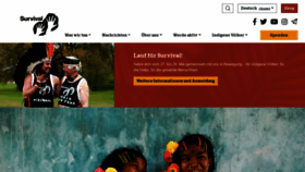 What Survivalinternational.de website looked like in 2022 (1 year ago)