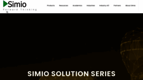 What Simio.com website looked like in 2022 (1 year ago)
