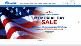 What Sauder.com website looked like in 2022 (3 years ago)