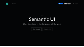 What Semantic-ui.com website looked like in 2022 (1 year ago)