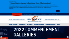What Sunyorange.edu website looked like in 2022 (1 year ago)
