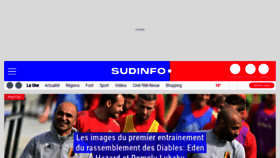 What Sudinfo.be website looked like in 2022 (1 year ago)