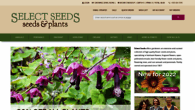 What Selectseeds.com website looked like in 2022 (1 year ago)