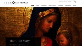 What Sspx.org website looked like in 2022 (1 year ago)