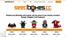 What Seedboxes.cc website looked like in 2022 (1 year ago)