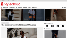 What Styleoholic.com website looked like in 2022 (1 year ago)