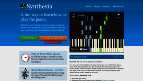 What Synthesiagame.com website looked like in 2022 (1 year ago)