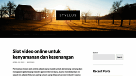 What Styllus.net website looked like in 2022 (1 year ago)