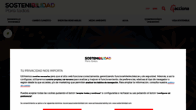 What Sostenibilidad.com website looked like in 2022 (1 year ago)