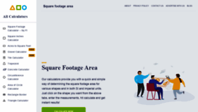 What Squarefootagearea.com website looked like in 2022 (1 year ago)