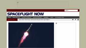 What Spaceflightnow.com website looked like in 2022 (1 year ago)