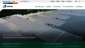 What Sembcorp.com website looked like in 2022 (1 year ago)