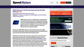 What Spendmatters.com website looked like in 2022 (1 year ago)