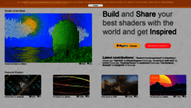 What Shadertoy.com website looked like in 2022 (1 year ago)
