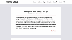 What Springcloud.io website looked like in 2022 (1 year ago)