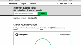 What Speedtest.centurylink.net website looked like in 2022 (1 year ago)