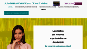 What Sabah-voyance.fr website looked like in 2022 (1 year ago)