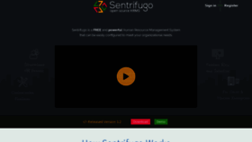 What Sentrifugo.com website looked like in 2022 (1 year ago)