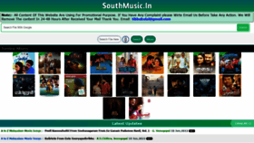 What Southmusic.in website looked like in 2022 (1 year ago)