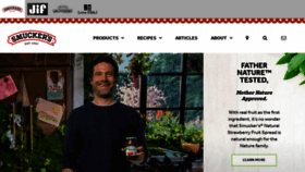 What Smuckers.com website looked like in 2022 (1 year ago)