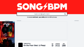 What Songbpm.com website looked like in 2022 (1 year ago)