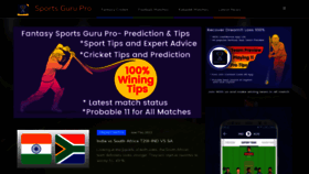 What Sportsgurupro.com website looked like in 2022 (1 year ago)