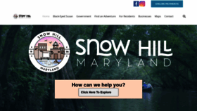 What Snowhillmd.gov website looked like in 2022 (1 year ago)