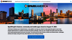 What Sparkpeople.com website looked like in 2022 (1 year ago)