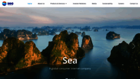 What Sea.com website looked like in 2022 (1 year ago)