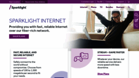 What Sparklight.com website looked like in 2022 (1 year ago)