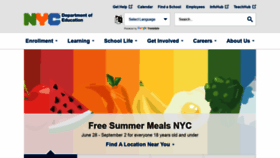 What Schools.nyc.gov website looked like in 2022 (1 year ago)