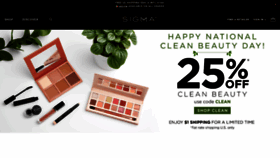 What Sigmabeauty.com website looked like in 2022 (1 year ago)