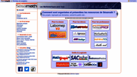 What Sesamath.net website looked like in 2022 (1 year ago)