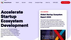 What Startupgenome.com website looked like in 2022 (1 year ago)