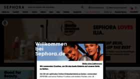 What Sephora.de website looked like in 2022 (1 year ago)
