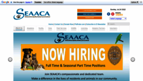 What Seaaca.org website looked like in 2022 (1 year ago)