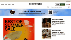 What Shopstyle.com website looked like in 2022 (1 year ago)