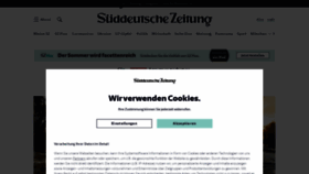 What Sueddeutsche.de website looked like in 2022 (1 year ago)