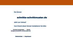 What Schnitte-schnittmuster.de website looked like in 2022 (1 year ago)