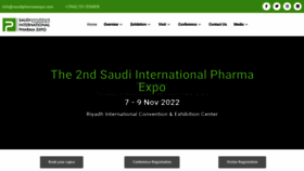What Saudipharmaexpo.com website looked like in 2022 (1 year ago)