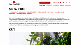 What Slowfood.ch website looked like in 2022 (1 year ago)