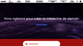 What Sanofi.fr website looked like in 2022 (1 year ago)